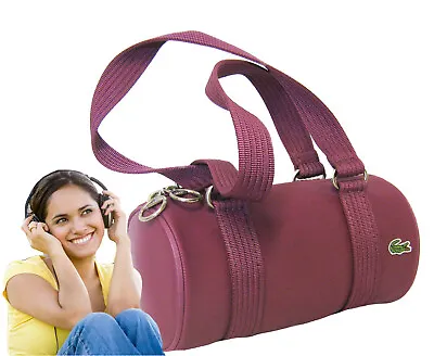 New Vintage LACOSTE Womens Ladies HANDBAG Roll Bag Classic 3.22 Violet • $220.47