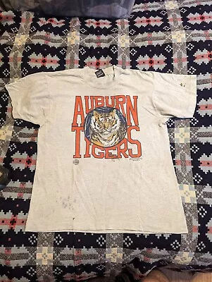 Vintage 90s Auburn University Tigers T-Shirt L NCAA Basketball Football  • $29.88