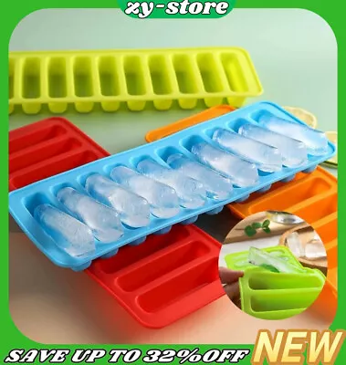 Ice Stick Cube Tray Silicone Chocolate Sticks Mould Finger Biscuit Maker Mold • £2.76