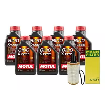 7L Motul 8100 X-CESS 5W40 Mann Filter Motor Oil Change Kit W204 C300 3.5L FI • $92.95