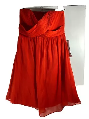 JCrew Silk Chiffon Taryn Dress $215 Red Size 2P Cocktail Formal • $35