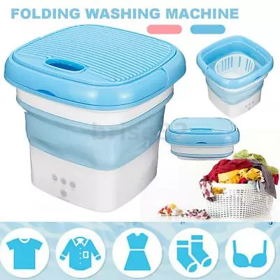 $50.89 • Buy Folding Washing Machine Laundry Tub Basin Automatic Clothes Bucket Dryer 