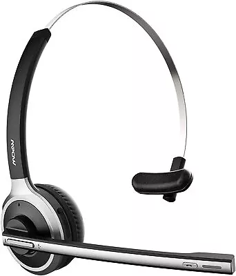 Mpow M5 Trucker Office Bluetooth 5.0 Headset Noise Cancelling Headphones W/ Mic • £18.99