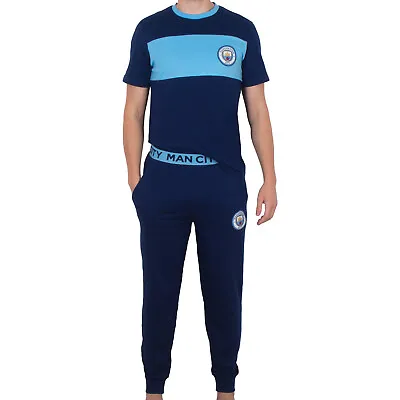 Manchester City Mens Pyjamas Long Premium Set OFFICIAL Football Gift • £19.99