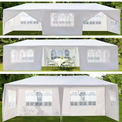 3x3/6/9M Large Garden Heavy Duty Gazebo Marquee Party Tent Wedding Canopy White • £39.60