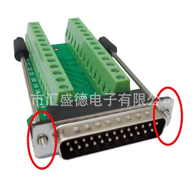 DB25 Male 25Pin Port Terminal Breakout PCB Board Adapter Connector With Screw • $8.99