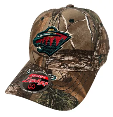 Zephyr NHL Minnesota Wild “Stix” Camo Curved Bill Adjustable Hat BRAND NWT • $44.99