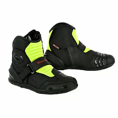 Motorcycle Sports Shoes Motorbike Riding Leather Boots Biker Racing Touring CE U • $49.72