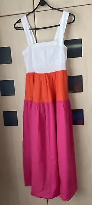 Joules RAQUEL Colour Block Strappy Sun Dress Size 10.  Good Condition • £7.99