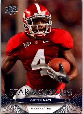 2012 Upper Deck #113 Marquis Maze Rookie Card Alabama Crimson Tide • $0.99