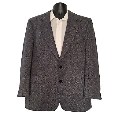 Magee Blazer Jacket Mens 41R Donegal Tweed Herringbone Gray Wool • $70