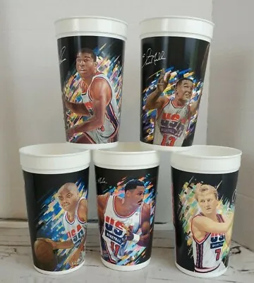 Lot Set Of 5 1992 USA Olympic Dream Team Cups Vintage McDonald’s #47162 • $24.99