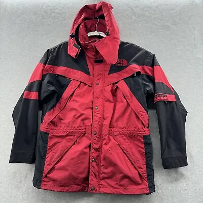 The North Face Mens Size L EXTREME LIGHT Red Shell Hooded Full Zip Jacket • $124.88