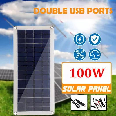 100W Solar Panel Kit 12 Volt Trickle Battery Charger For Car Van Caravan Boat UK • £16.95