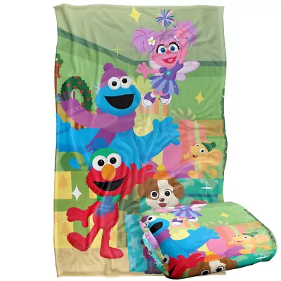 Sesame Street Furry Friends Elmo Abby Cookie Monster Silky Touch Blanket • $45.99