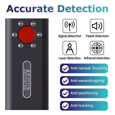 RF Detector Anti-spy Hidden Detector Camera GSM Audio Bug GPS Finder Scanner NEW • $15.49