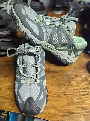 Merrell Grassbow Air Trail J24376 Granite Mint Green Hiking Shoes Women US 10.5 • $35