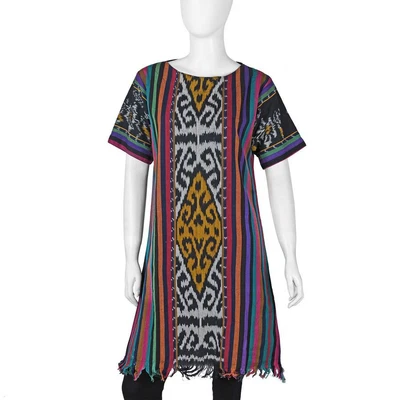 £62.99 • Buy 100% Cotton Knee Length Thread Detailing Casual Dress For Women