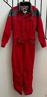 Mens Ski Suit Marker One Piece Snowsuit Snow Bib Snowboard Vtg Retro Onsie XL • $158.88