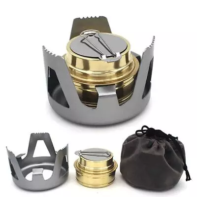 Portable Outdoor Mini Alcohol Stove Burner Ultralight Camping Cookware Set Fo... • $20.40