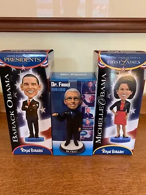 Bobblehead Set Of 3: Obamas And Dr. Fauci • $20