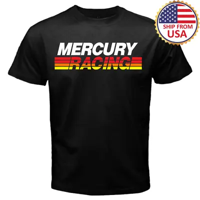 Mercury Racing Boats Men's Black T-Shirt Size S To 3XL • $21.59