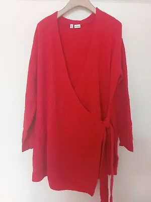 £9.99 • Buy Bodyflirt Red Wrap Over Tie Front Cardigan Size Small 10/12 BNWT RRP £25
