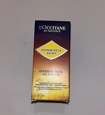 L'occitane Immortelle Reset Overnight Reset Oil-in-serum 30ml RRP £59 - FREE P&P • £35.99