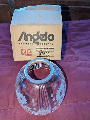 Ceiling Fan Vintage Clear Glass Flower Cut 3 1/4  Center Shade Globe NOS • $15