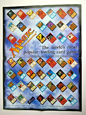 Magic The Gathering Mtc Ccg Tcg Early Promo Wizards Of The Coast 1996 Poster • $36.05