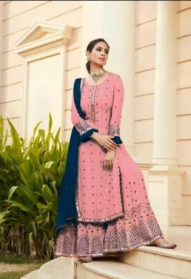 Heavy Suit Salwar Kameez Indian Designer Bollywood Dress Anarkali Pakistani Gown • $75.99