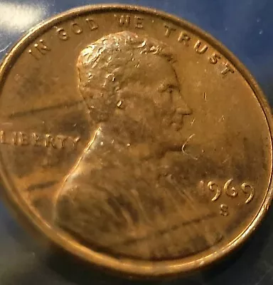 RARE 1969 S  Possible Double Die Lincoln Penny • $120