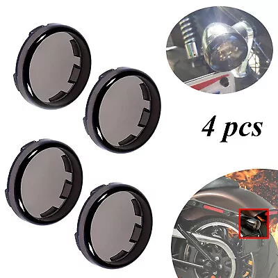 4Pcs Smoke Turn Signal Light Lens Covers For Harley Street Electra Glide 86-18 • $10.98