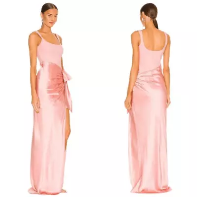 Cinq A Sept Marian Gown Maxi Dress Sleeveless Thigh High Slit Peony Pink Size 0 • $499