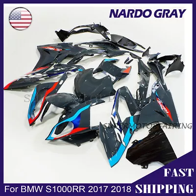 Nardo Gray Fairing Kit For BMW S1000RR 2017 2018 ABS Injection Molded Bodywork • $474.72