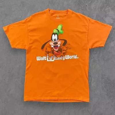 Goofy Orange Double-Sided Break Through T-Shirt Large Walt Disney World • £12.50