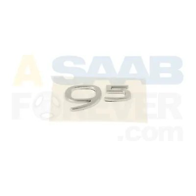 Saab Ng 9-5 10-11 Emblem 95 Rear Matte Chrome Reproduction Trunk Badge 12841802 • $29.69