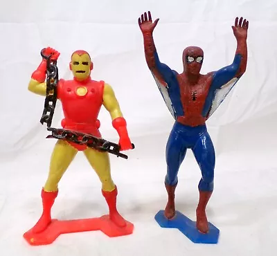 Marx Toys Marvel Super Heroes Iron Man & Spider-Man Figurines • $49.99