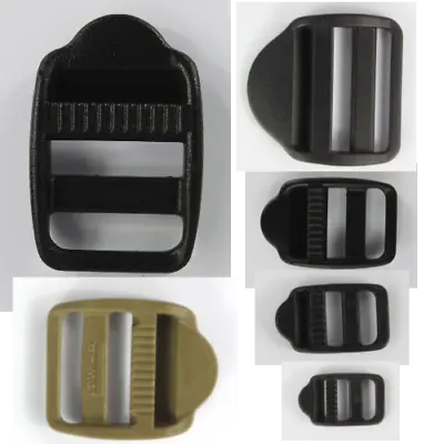 Ladderlock Buckles Black Tan Plastic Tension Rucksacks Replacement All Sizes • £1.38