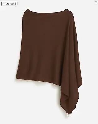 NWT J.Crew $139 Cashmere-wool Blend Poncho Dark Walnut • $79.95