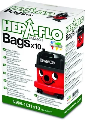 Genuine Henry Hoover Bags Hepaflo NVM-1CH Henry James Harry Vacuum Cleaner Hepa • £12.40