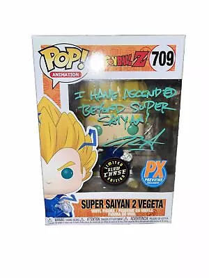 Funko Pop! DBZ - Super Saiyan 2 Vegeta 709 (Chase) Autographed Chris Sabat [JSA] • $220