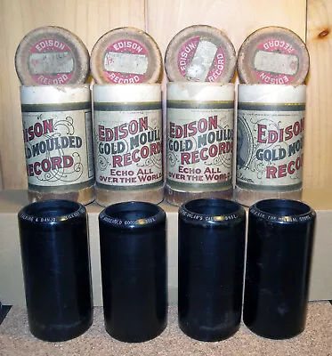 LOT EDISON CYLINDER PHONOGRAPH RECORDs #s 8580 8089 9482 9929  Lot #16 & EXTRA!! • $50