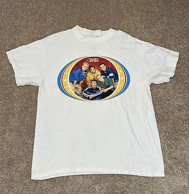 Vintage 90s NSYNC 1999 Men's Medium Graphic Band Concert Tour Shirt Boy Band • $49.99