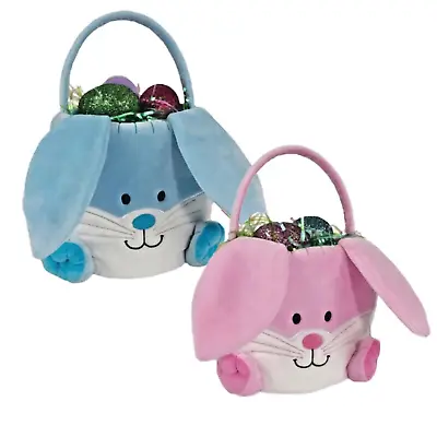 Easter Egg Hunt Bag Basket Plush Bunny Rabbit Gift Tote Bag For Girls Boys Cute • £9.99
