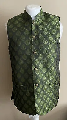 Asian Waistcoat Lime Green Large Men's Wear Eid Clothes Pakistani Brand New • £32