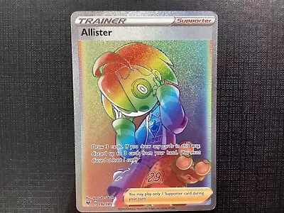 Pokemon Allister 192/185 2020 Vivid Voltage Secret Rare Rainbow Supporter • $6