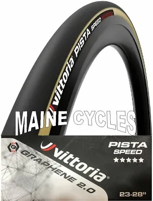 Vittoria Pista SPEED Tubular G 2.0  700 X 23 Black / Gum Side Walls • $118.90