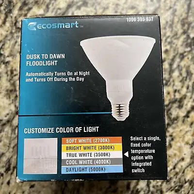 EcoSmart PAR38 Dimmable CEC Flood Dusk To Dawn LED Light Bulb 150W Equivalent • $12.99