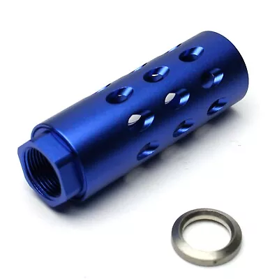 Dark Blue Anodized Aluminum 1/2x28 Muzzle Brake For  .223/5.56 • $19.99